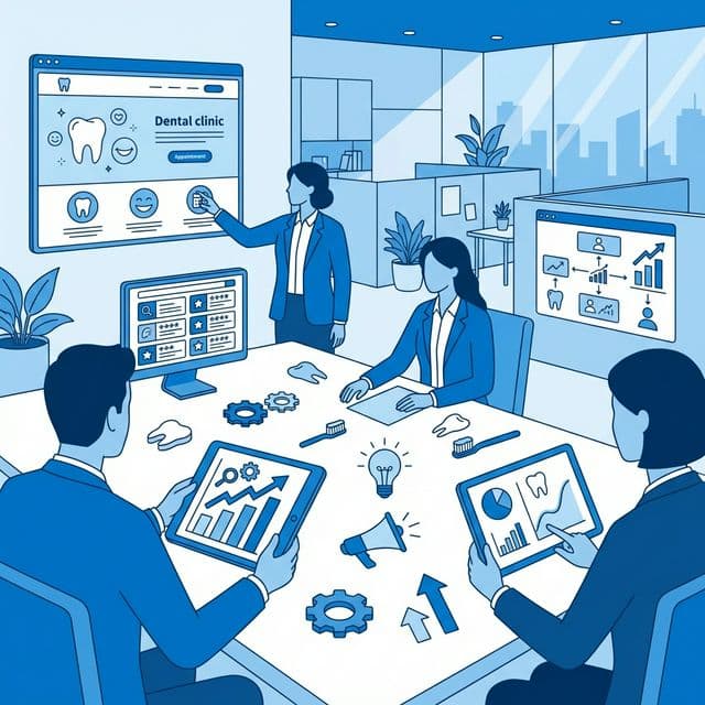 Dental SEO company team working on dental practice growth strategy